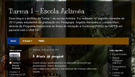 Blog da Turma 1 Escola Acliméa